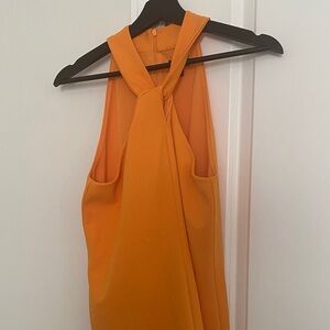 Elegant Orange Halter Top